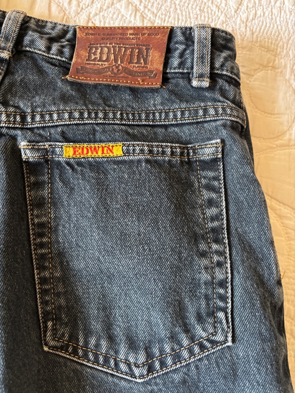 Vintage Edwin Tokyo LA Slim Jeans Dark Wash High Waist Tapered Leg 26 x 31